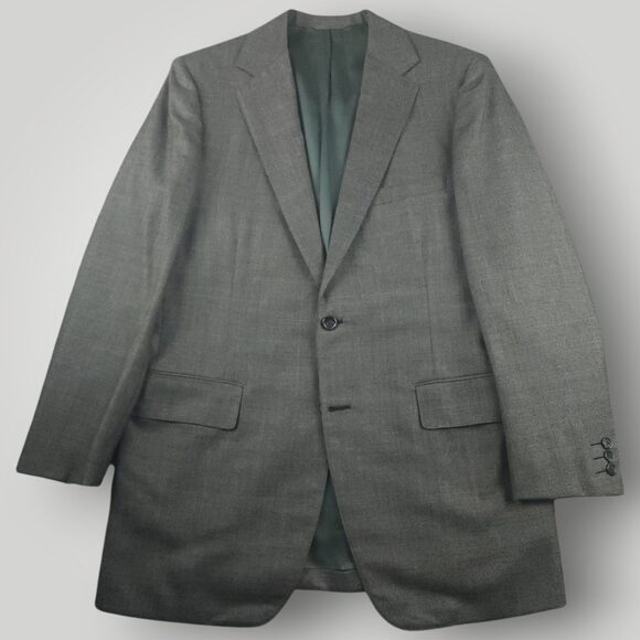 Vtg Single Breasted Suit Mens 40R/34R Classic Fit Wool 2 Piece Glen Check Plaid - Picture 4 of 16